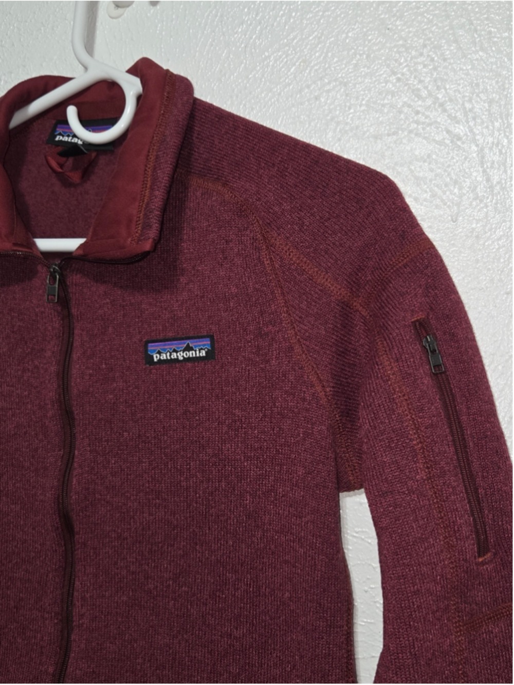 Patagonia Better Sweater Fleece Jacket Women's Size Small Burgundy Full Zip - Picture 2 of 13